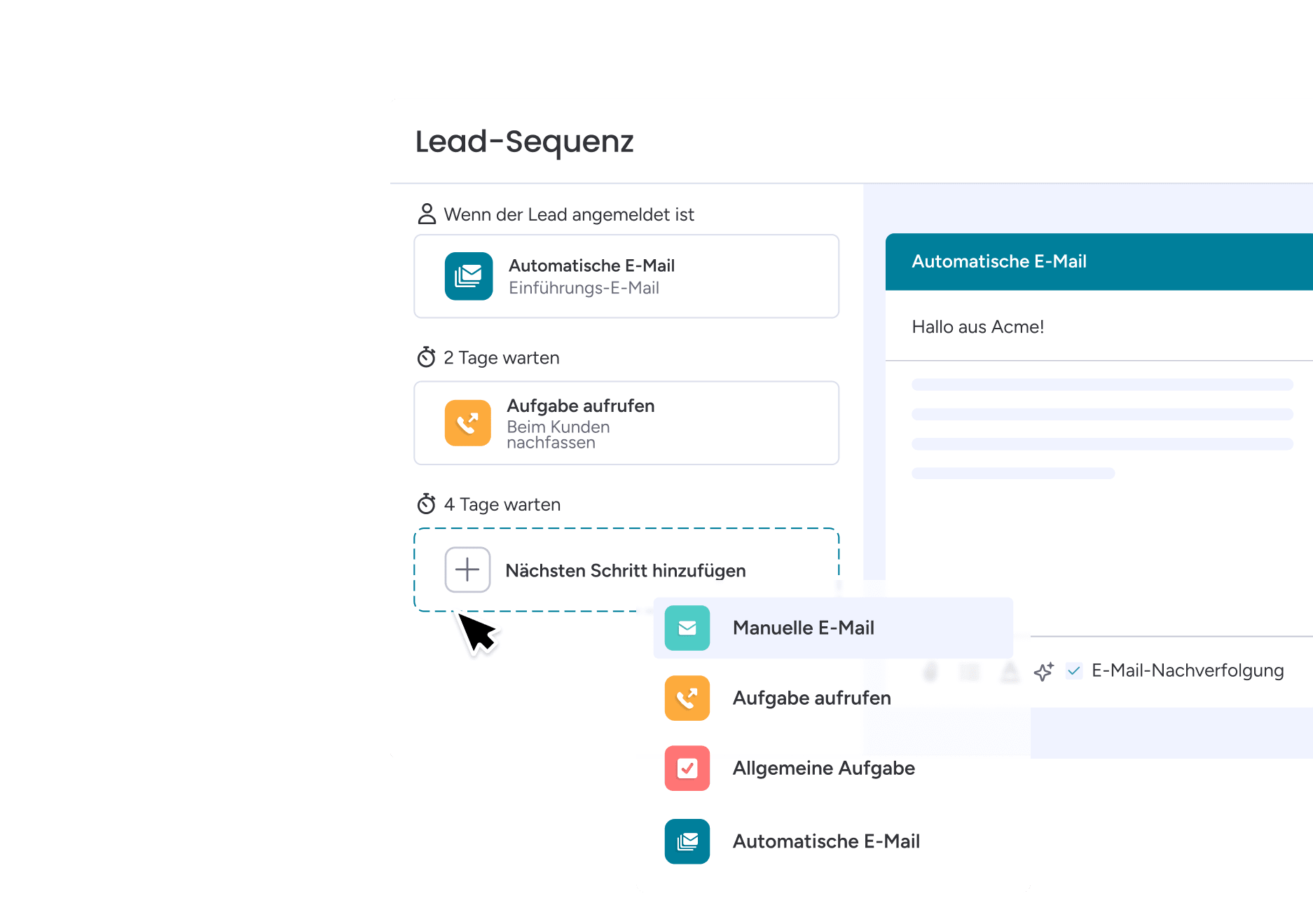CRM Sequences mass emails de